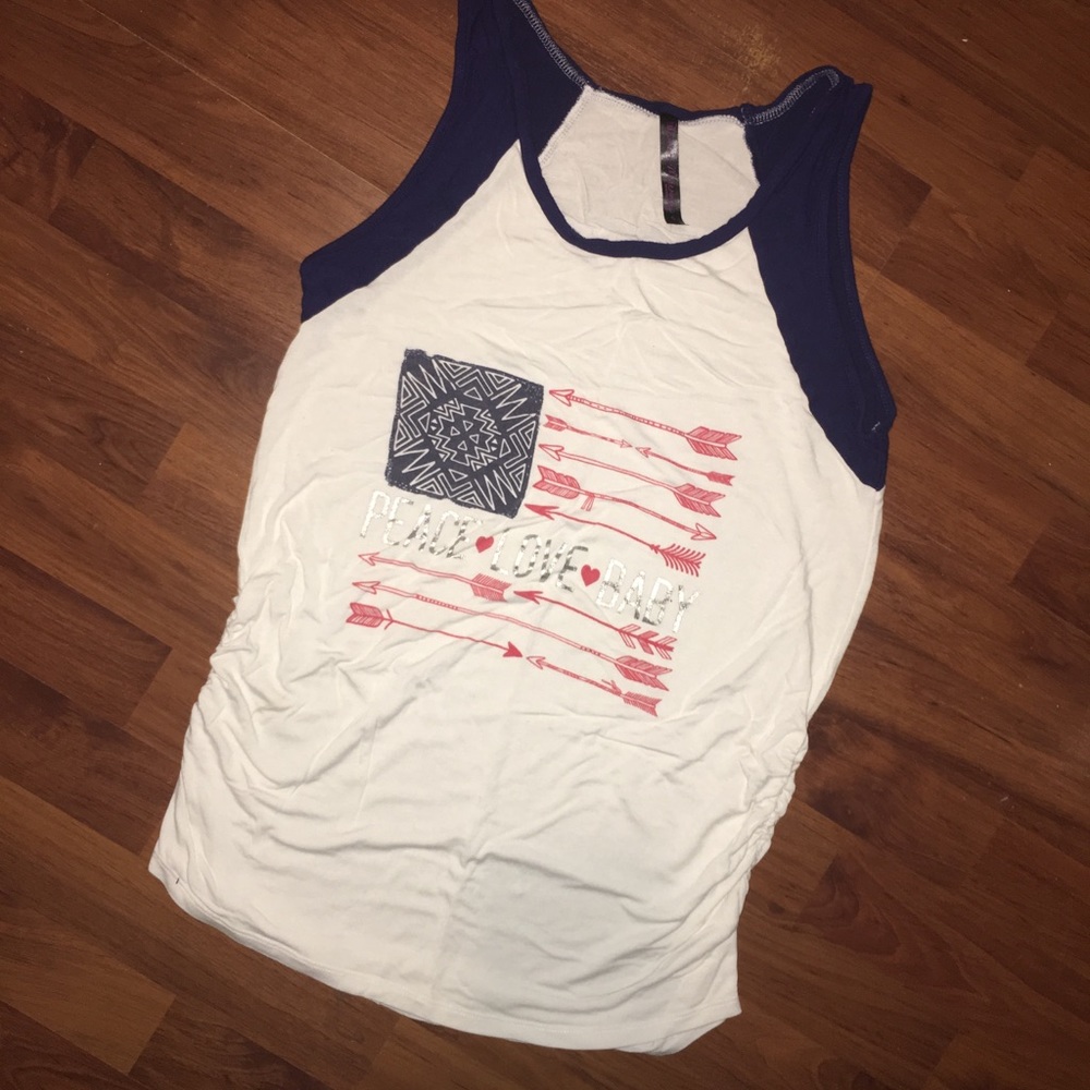 🔴2/$10🔴 Maternity Peace Love baby tank top